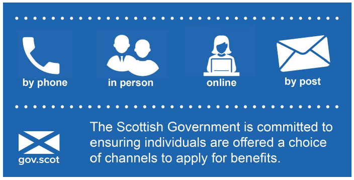 Tweet 5 - The Scottish Government is committed to ensuring individuals are offered a choice of channels to apply for benefits