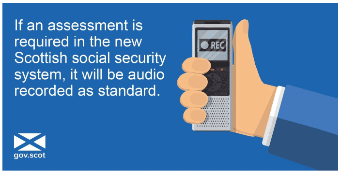 Tweet 10 - If an assessment is required in the new Social security system, it will be audio recorded as standard