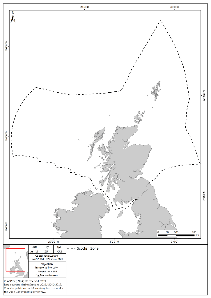 Figure 1 Map of Scottish zone