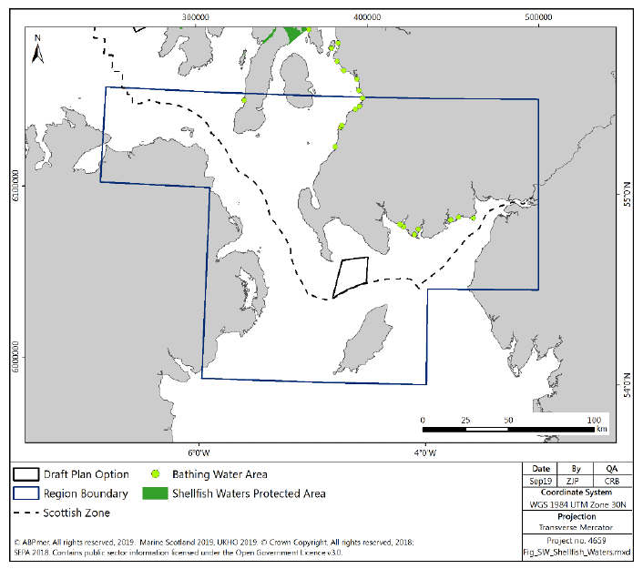 Figure 87 South West region: shellfish and bathing water protected areas