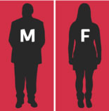 male and female silhouettes