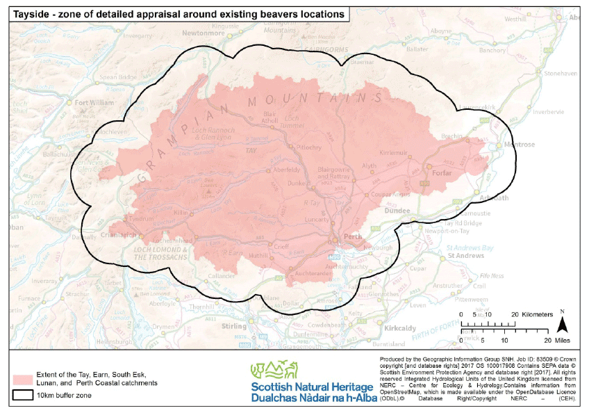 Map 3 - Tayside Beaver Policy Area