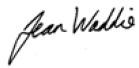 Signature of Jean Waddie Plants, Horticulture and Potatoes