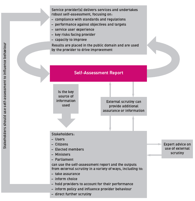 Diagram 6: -The place of external scrutiny in a future performance management framework