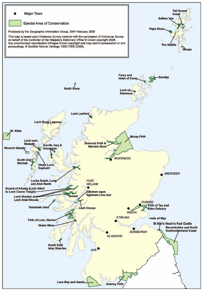 Figure 4.1 Marine Special Areas of Conservation in Scotland
