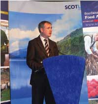 Richard Lochhead announcing the next steps to developing the Scotland's first National Food and Drink Policy at the Royal Highland Show in 2008.