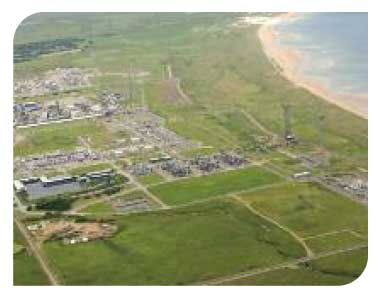 Aerial view of St Fergus terminal, Aberdeenshire