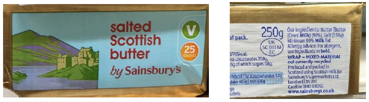 JS Scottish Salted Butter - produced and packed in Scotland using Scottish milk