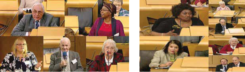 The 2016 Assembly was streamed live from the debating chamber of the parliament and was viewed widely across Scotland. Courtesy of SOPA 2016