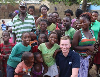 Ricky Grierson, Scottish Water employee, on recent WaterAid fundraisers visit. 