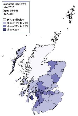 Economic Inactivity rate 2015 (aged 16-64)