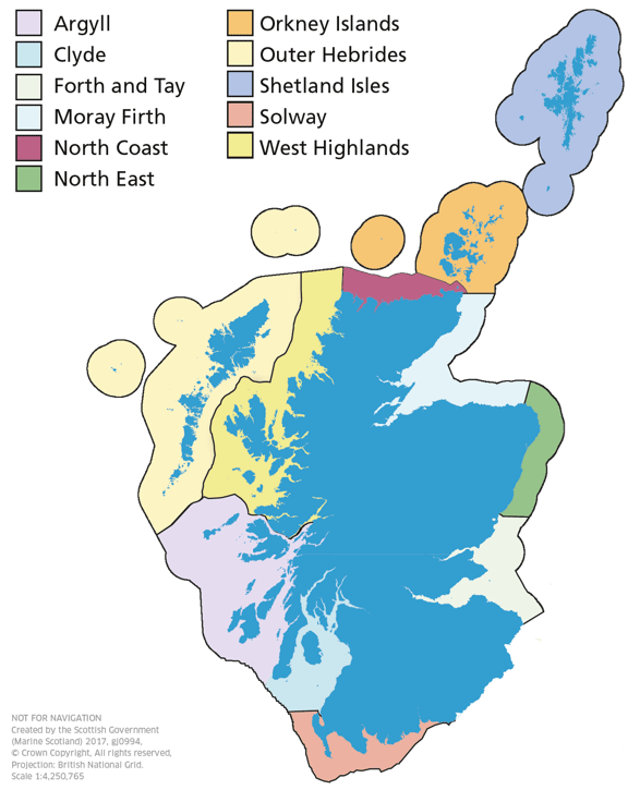 Scottish Marine Regions map