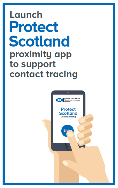 Launch Protect Scotland proximity app to support contact tracing