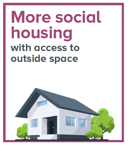 More social housing with access to outside space
