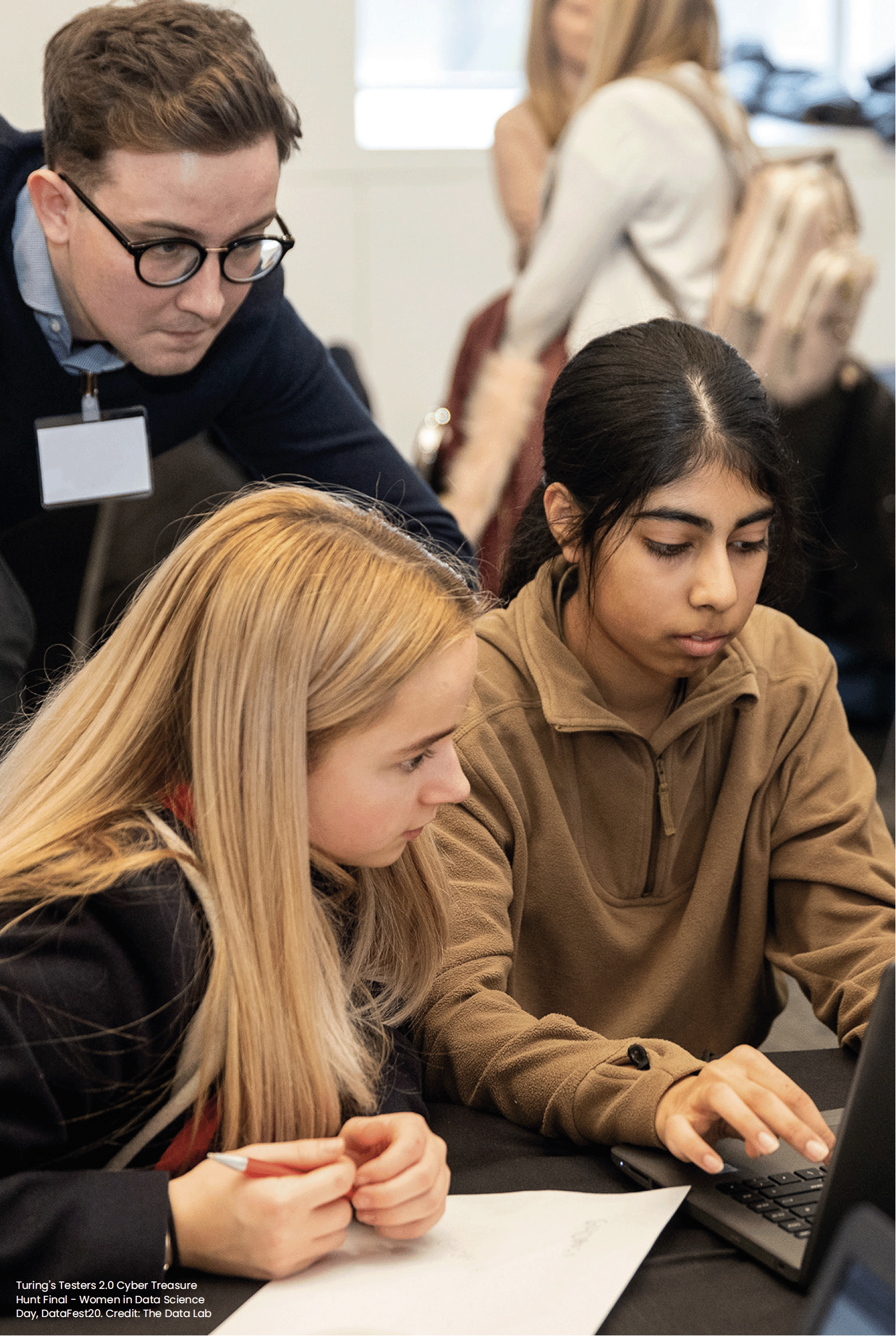 A photo of people taking part in an event on ‘Women in Data Science’ day at DataFest 2020.