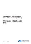 Children (Scotland) Bill: child rights and wellbeing impact assessment ...