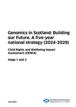 Genomics in Scotland strategy: child rights and wellbeing impact ...