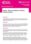 Annex – Analysis of the existing evidence - Vaping as a gateway to ...