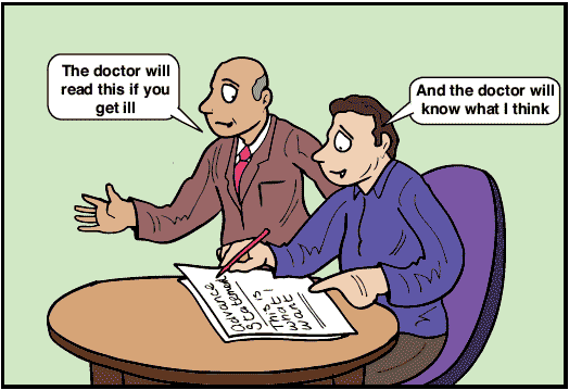 Cartoon illustration to support information