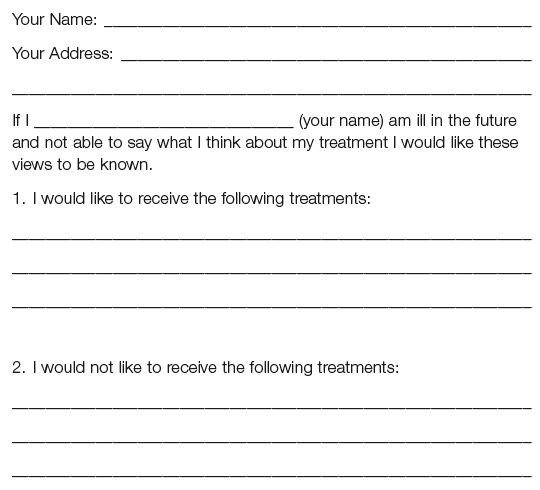 Advance statement Form