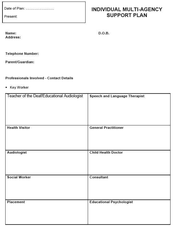 Example of a Multi-Agency Support Plan