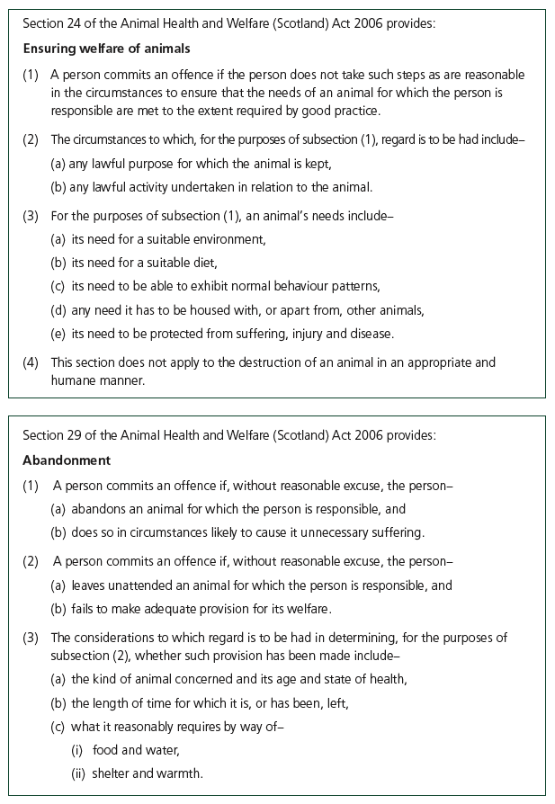 The Animal Health and Welfare (Scotland) Act 2006