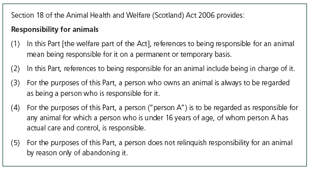 The Animal Health and Welfare (Scotland) Act 2006