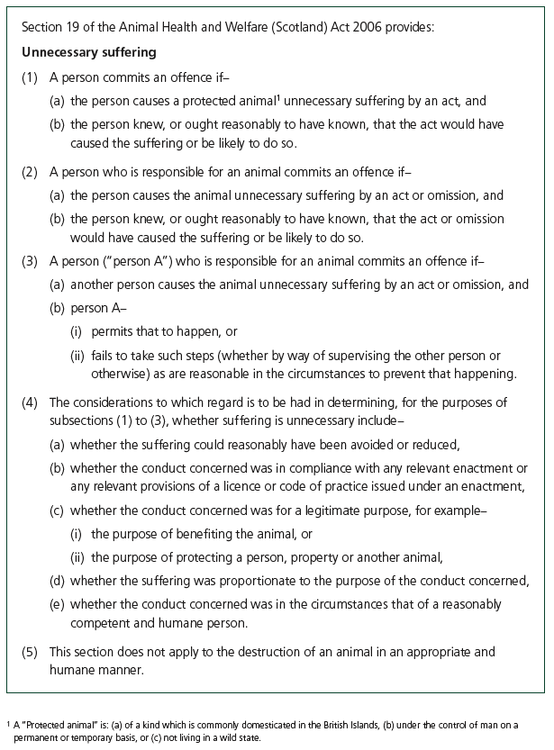 The Animal Health and Welfare (Scotland) Act 2006