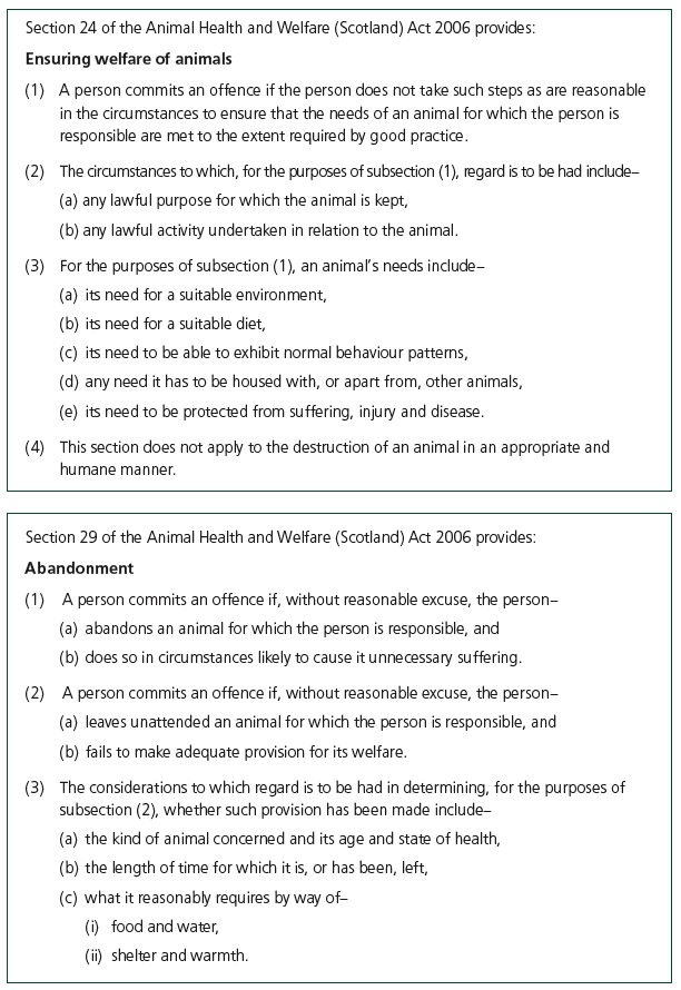 The Animal Health and Welfare (Scotland) Act 2006