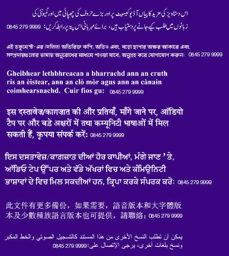 Contact details in community languages