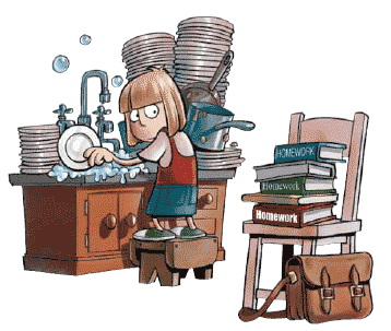 washing up