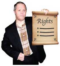 People with learning disabilities have the same rights as anyone else.