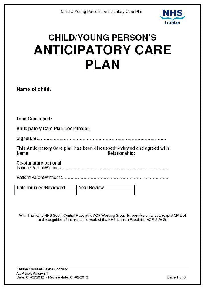 Lothian Advanced Care Plan Lothian Advanced Care Plan