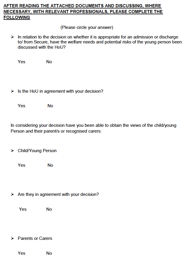 Annex 2: Secure Care Decision Making Protocol 2