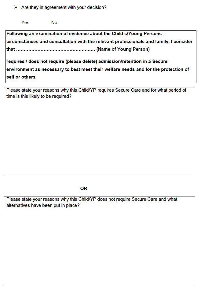 Annex 2: Secure Care Decision Making Protocol 3