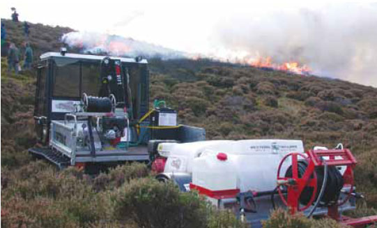 Photo 8 A.1 An example of specialist off road equipment being used at a fire