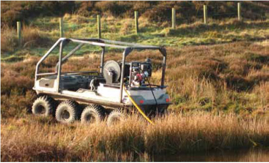 Photo 8A.3 An Argo-cat All-Terrain Vehicle (ATV) available to Northumberland fire group partners
