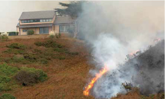  Photo B3.4 A pre-slope reversal low-intensity fire