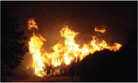 Photo B5.5 Two fires coming together