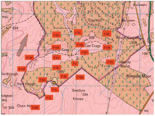 Fig. B6.19 Fire alignments are placed on a map