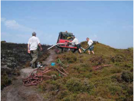 Photo B8.11 Partner agency workers assisting with mopping-up at a wildfire incident