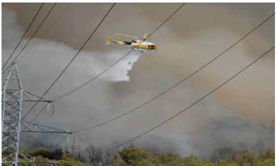 Photo B9.3 Overhead powerlines are a significant risk to aircraft