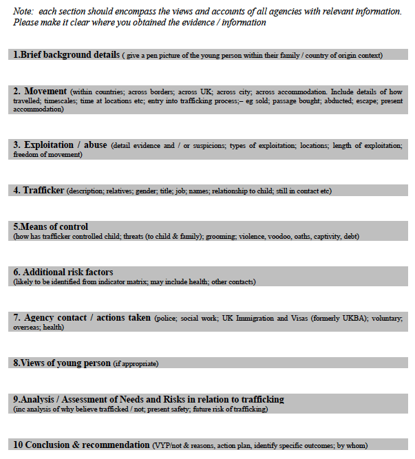 Child Trafficking Assessment 2 Child Trafficking Assessment 2
