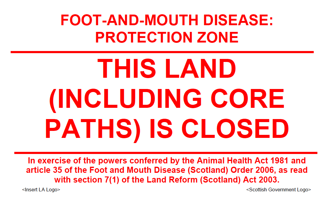 Protection zone sign