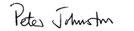 Signature of Cllr Peter Johnston