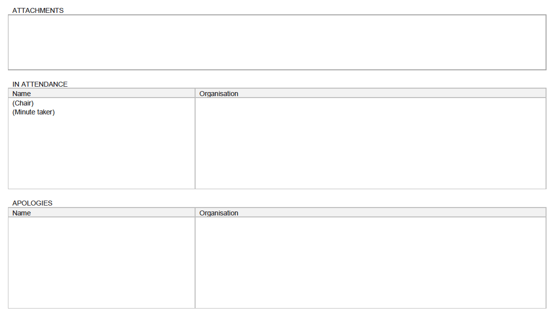 Multi Agency Public Protection Arrangements - Minute Template