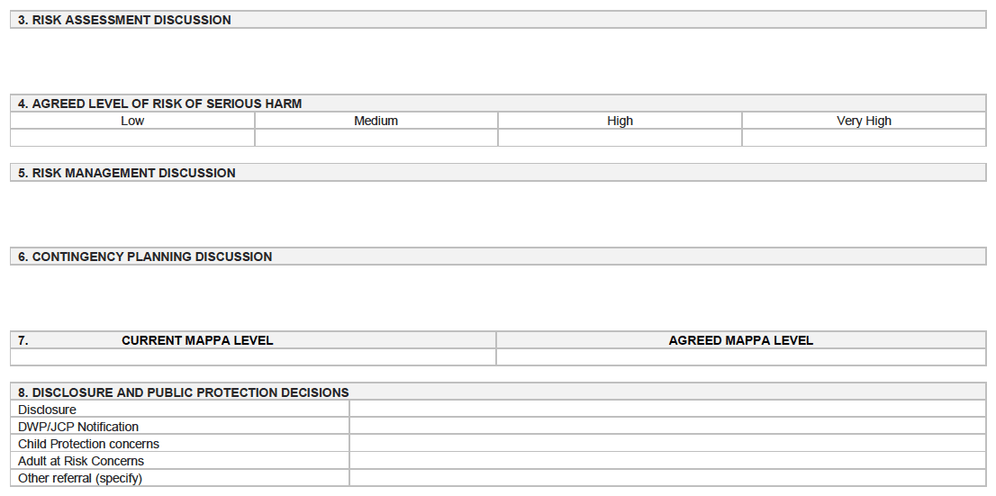 Multi Agency Public Protection Arrangements - Minute Template