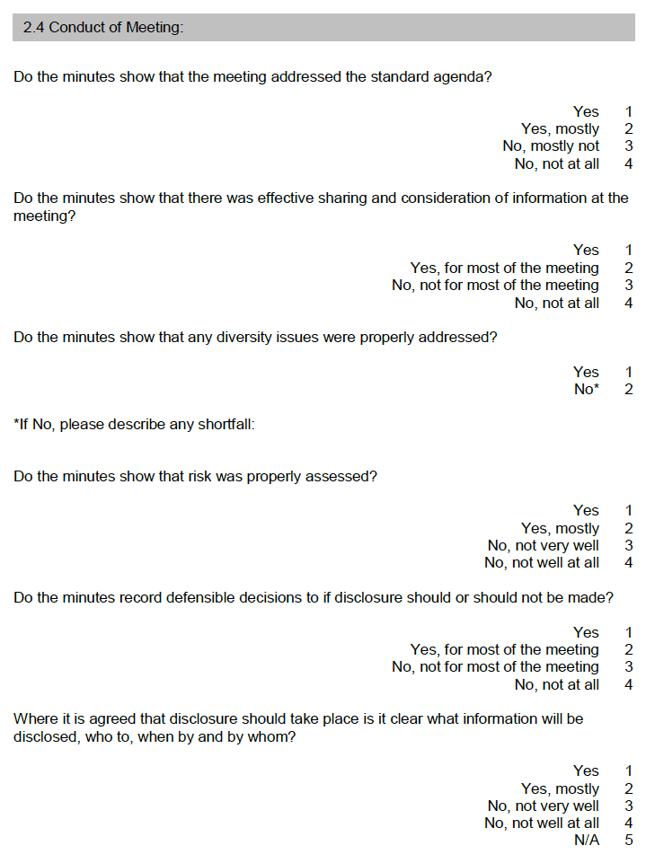 MAPPA Case Audit Form