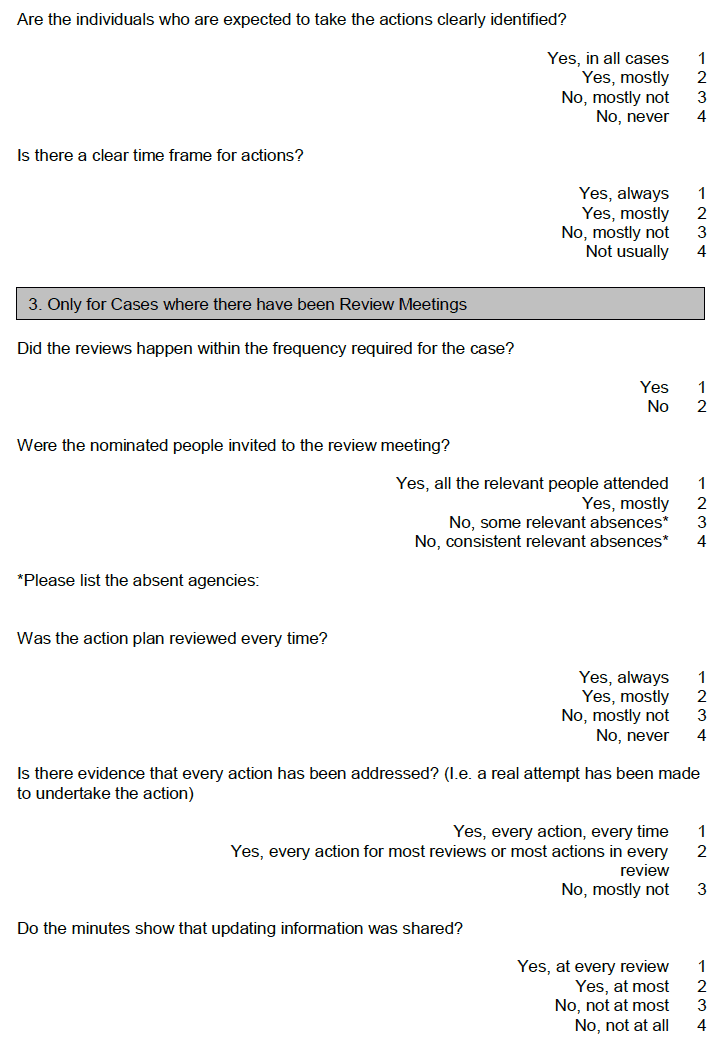 MAPPA Case Audit Form