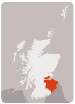 Map - Edinburgh and the south east. Map - Edinburgh and the south east.